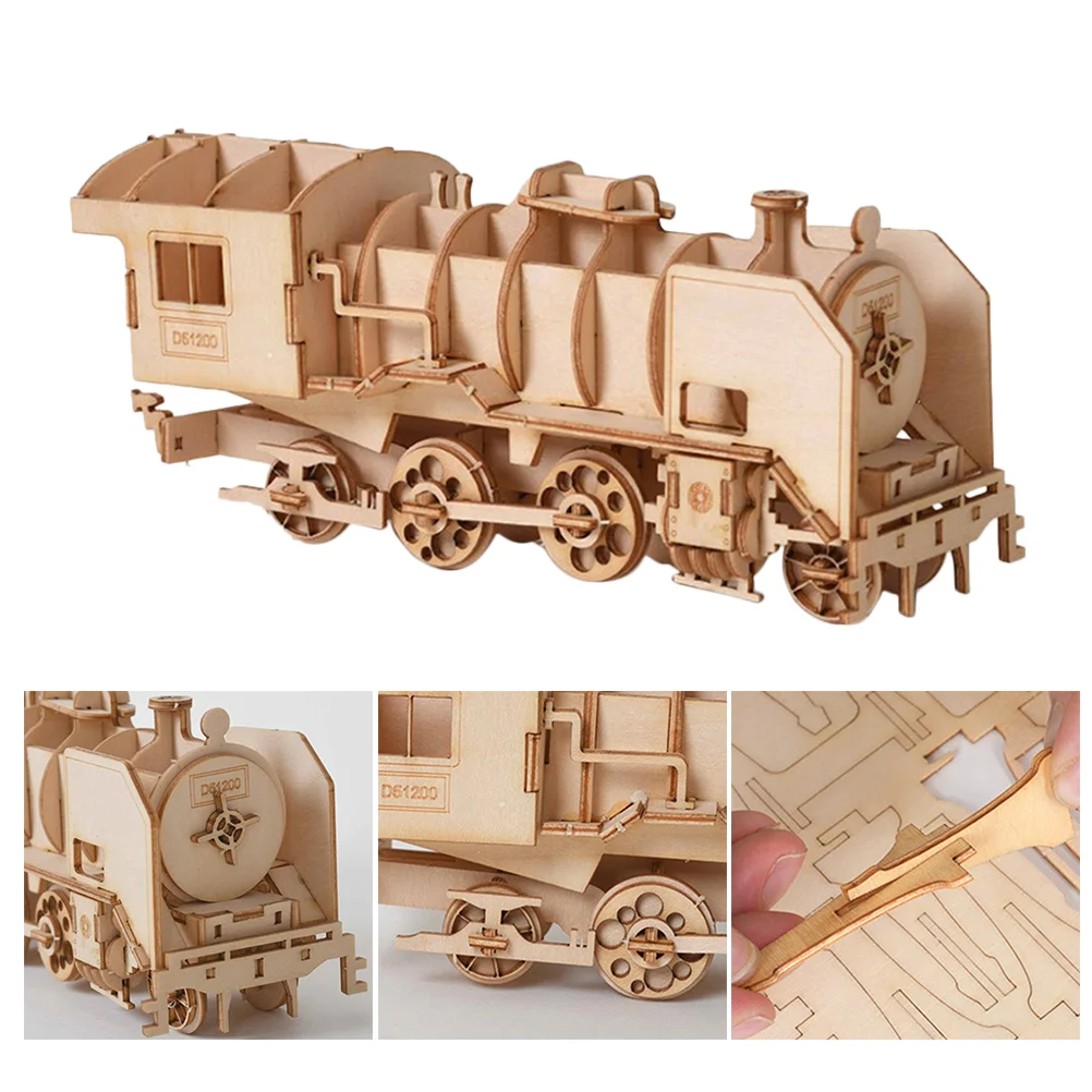 

Aldult Steam Engine Kits Build Model Cars Kits Build People Train DIY Model Wooden Puzzle For People Wooden