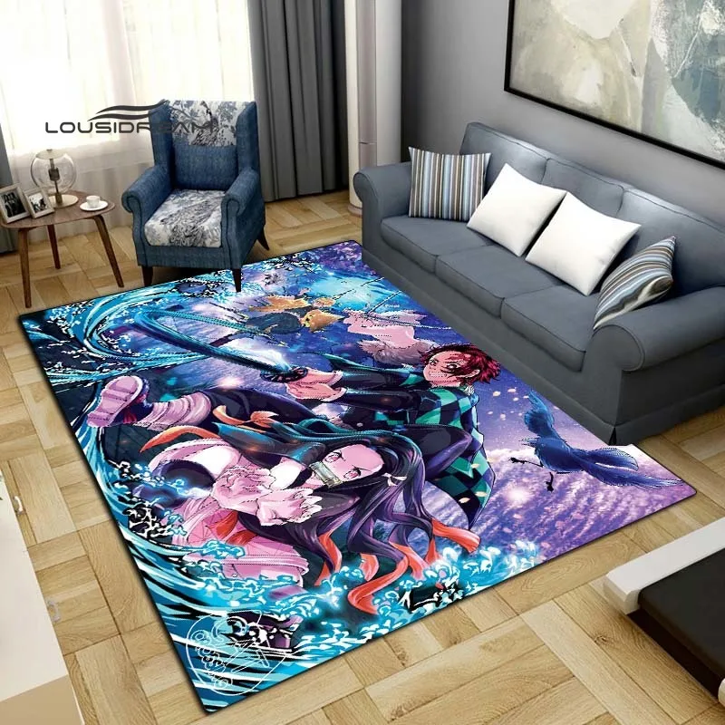 Модные коврики с 3D рисунком рассекающего демонов мягкий коврик большой площадью