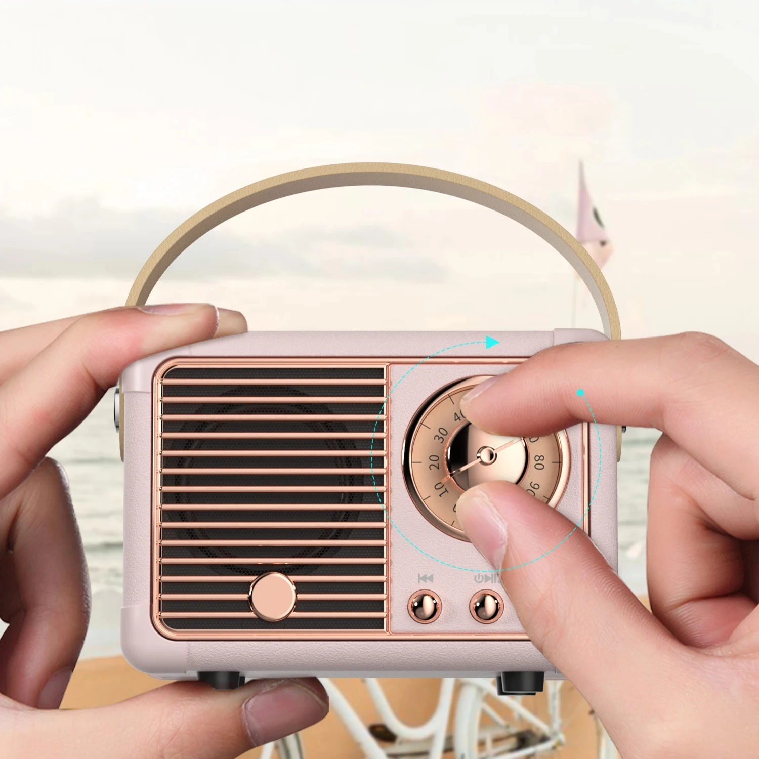 Мини-ретро Bluetooth-совместимый динамик HM11 классический музыкальный плеер звуковое