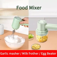 portable hand mixer electric wireless food blender 3 speed milk frother cake egg beater cream food baking garlic dough kitchen