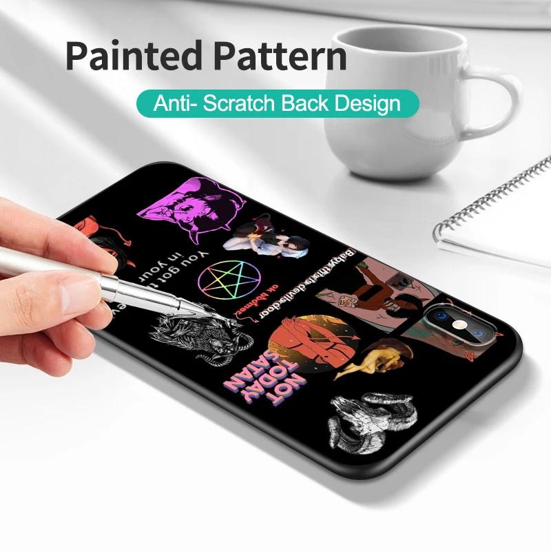 Черный чехол из ТПУ для Samsung Galaxy A03 SM-A035 Core A03S A13 A23 LTE A33 A53 A73 4G 5G satolic skull