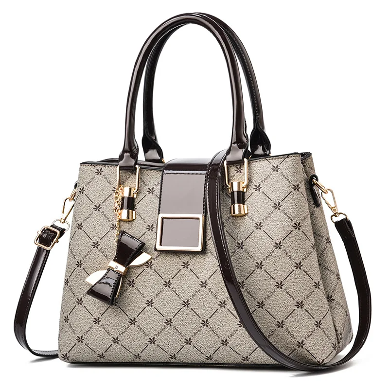 

2023 New Fashion Printed Women's Handbag Large Capacity Contrast Color One Shoulder Crossbody Bag Tide