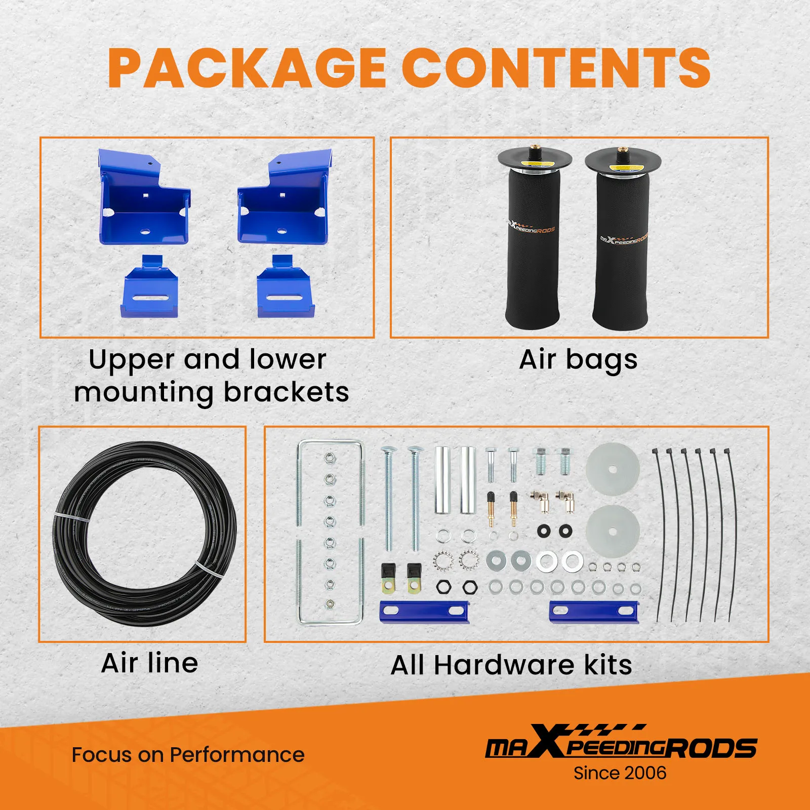 Комплект пружин пневматической подвески Maxpeedingrods сзади для GMC Sierra 1500 2008 2009 2010 2011 2012