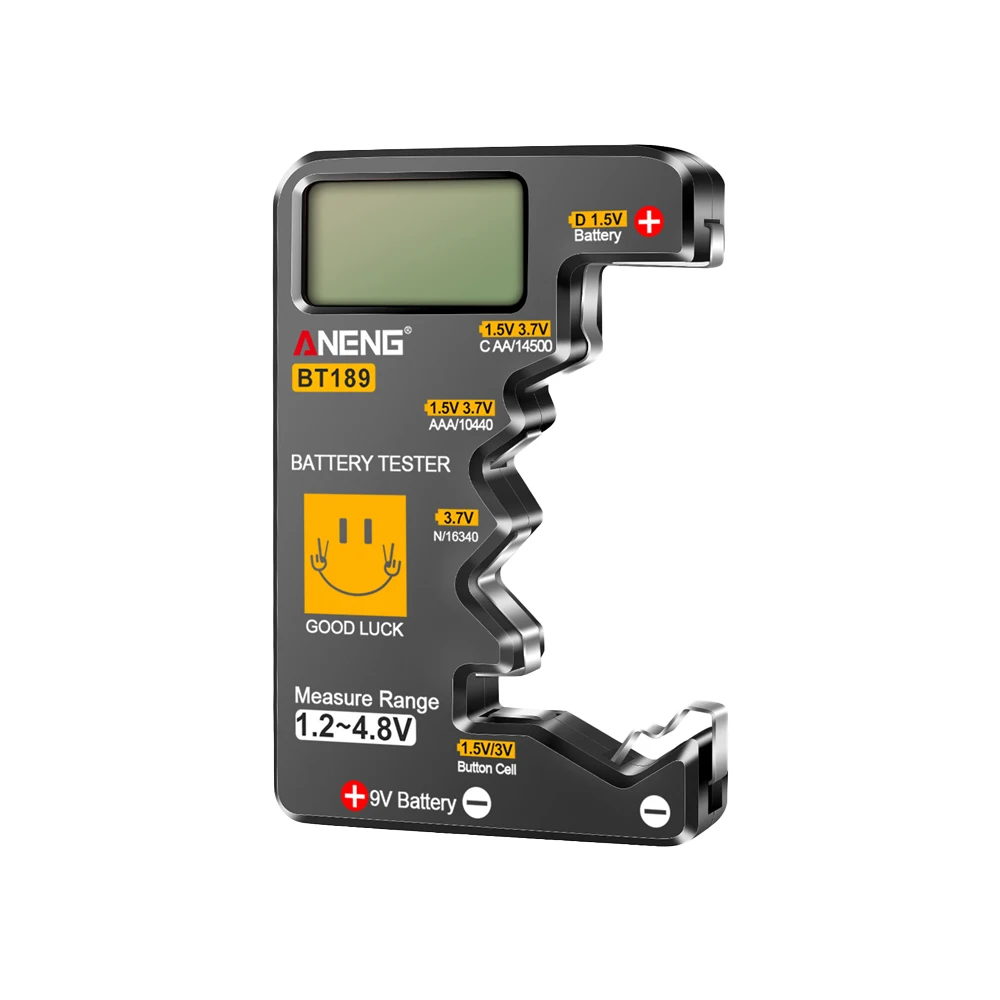 BT189 тестер батареи 9 В AA AAA батарея универсальный бытовой ЖК-цифровой дисплей тестер батареи мобильный инструмент обнаружения мощности