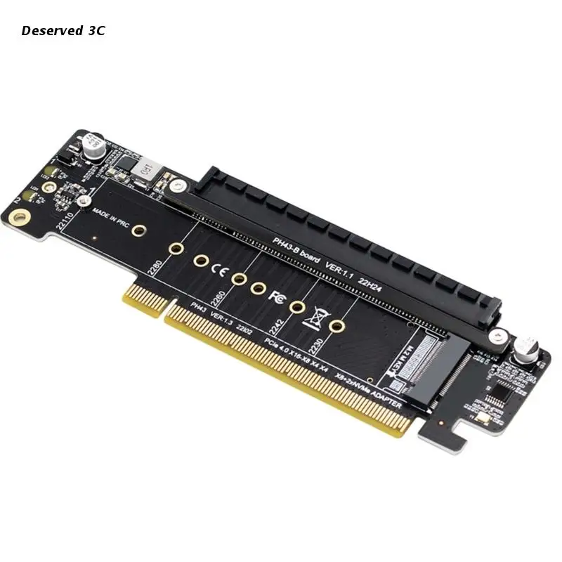 

Разветвитель карты адаптера R9CB PCIE X16 на X8 + X4 + X4, порт Sup, PCIE 4,0. 2, расширение порта NVME