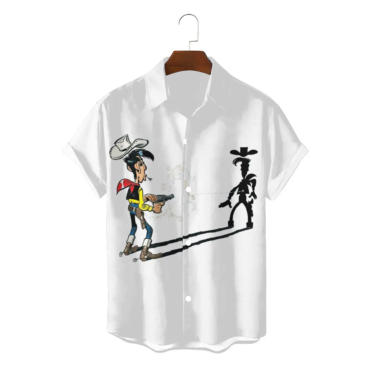 

Lucky Luke Cartoon Men's Shirts Cool Drawing Fashion 3D Shirt Original Sweatshirts New Trend
