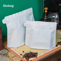 stobag 50pcs color coffee beans aluminum foil packaging bag with air valve diamond sealed powder nuts storage airtight pouches