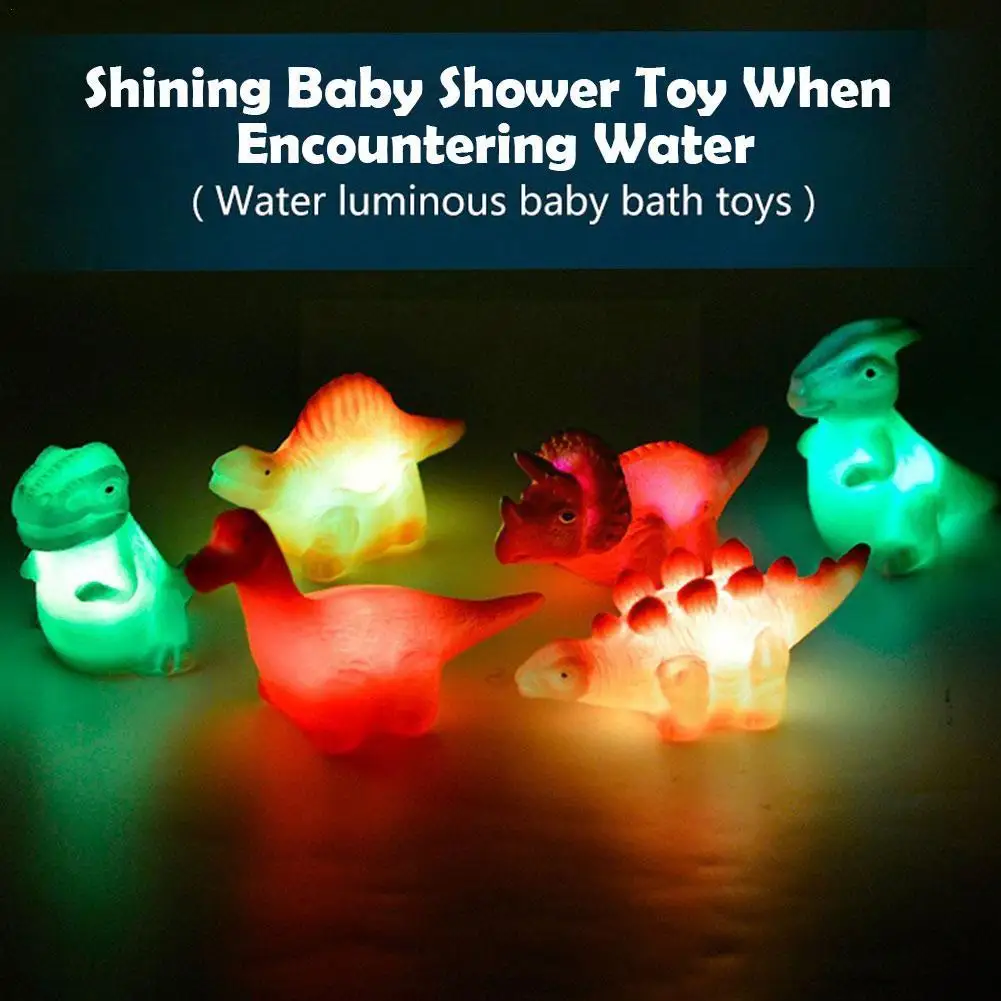 

Детский мини-динозавр, Игрушки для ванны, светодиодная подсветка, водная плавающая игрушка, светящаяся пляжная игрушка для детей, светящиеся игрушки для плавания F5p5