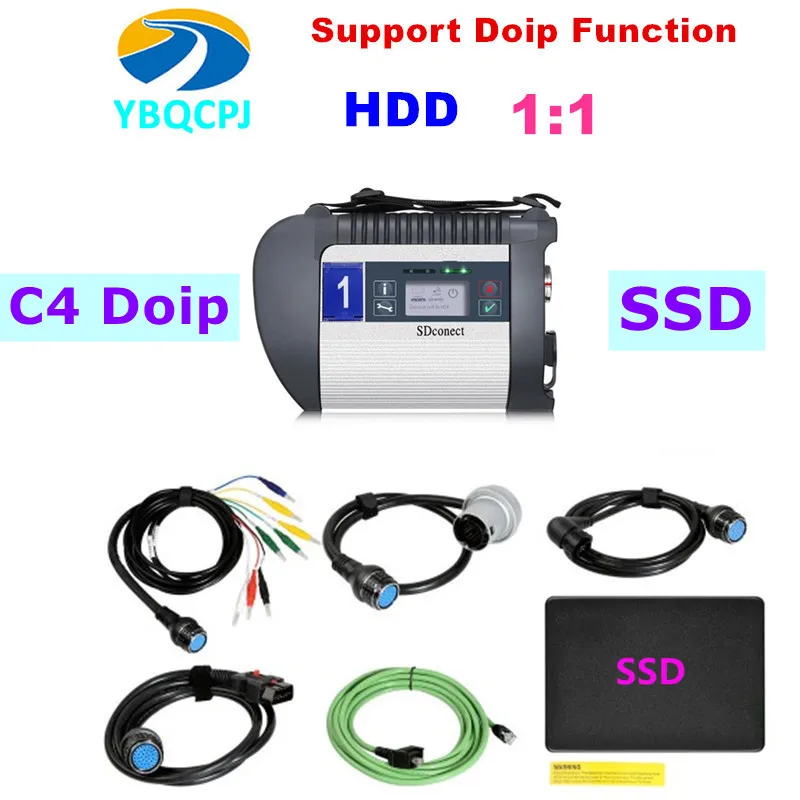 

MB SD C4 PLUS Star Diagnosis Support DOIP add V2022.6 SSD HDD Software Diagnosis for Cars and Trucks with DTS Monaco & Vediamo