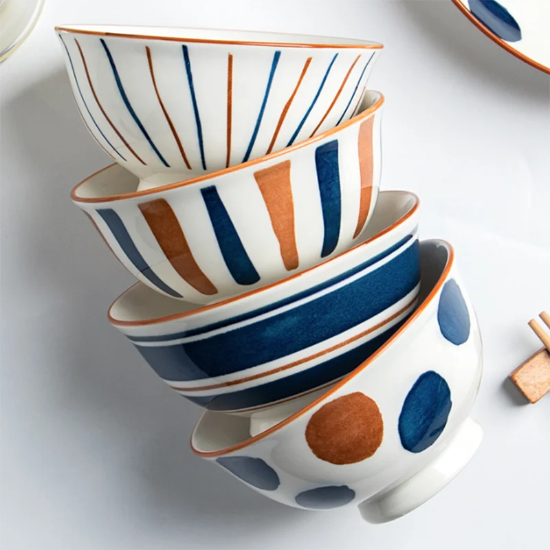 Японские милые столовые тарелки керамические дешевые фарфоровые для завтрака