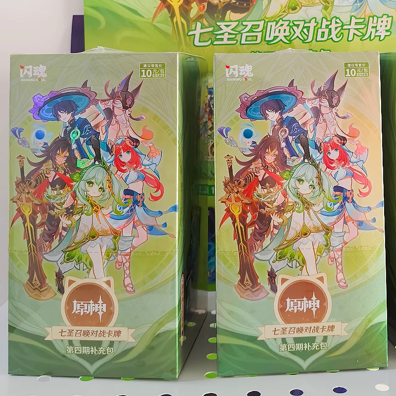 Фото Коллекционные карты Genshin Impact Vol.4: Genius Invokation TCG — Боевые карты с аниме-персонажами для соревновательной игры и бустинга №2