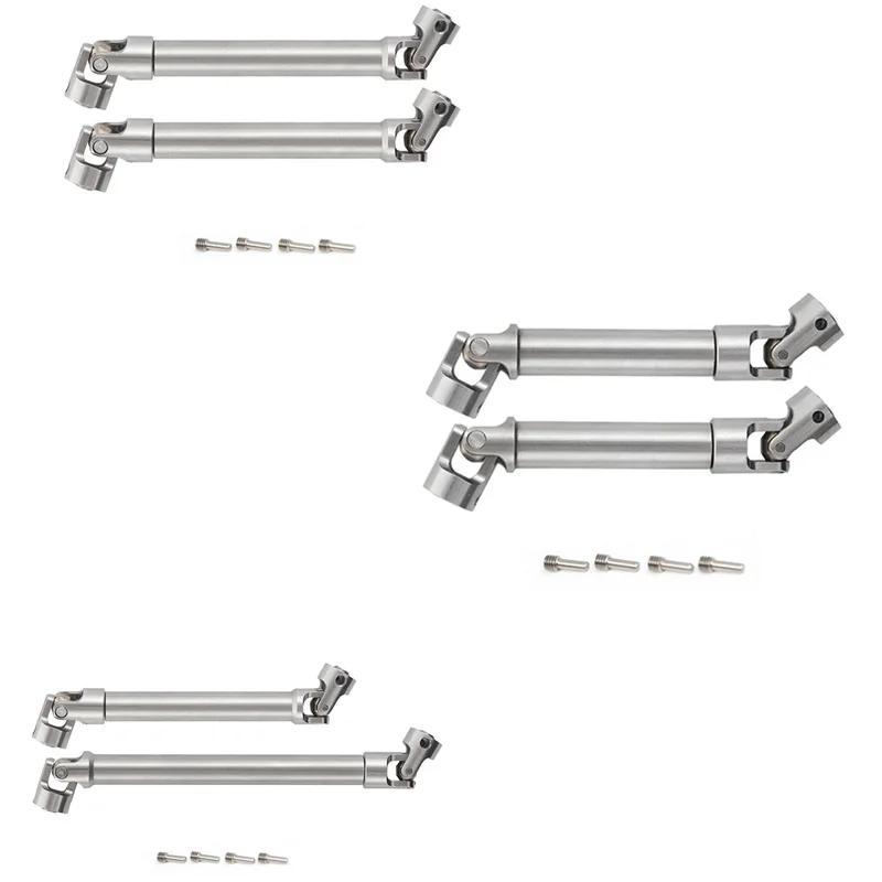 

2Pcs Stainless Steel Drive Shaft For 1/10 RC Crawler Traxxas TRX4 TRX6 Axial SCX10 Wraith Capra D90 TF2 Redcat GEN8