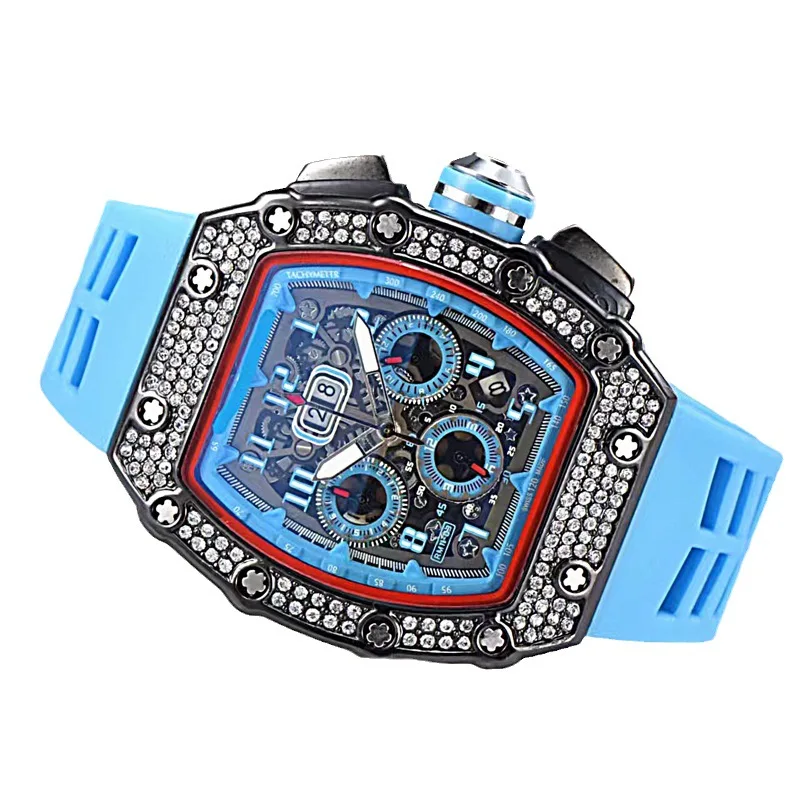 

New Richar European and American Color Multi element Quartz Multifunctional Six Pin Scan Second Watch Men's Fashion Personality