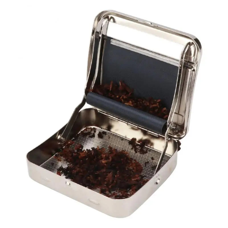 

Semi-automatic Cigarette Herb Rolling Maker Manual Tobacco Roller Metal Cigarette Box Cigarette Rolling Machine Smoking Tool