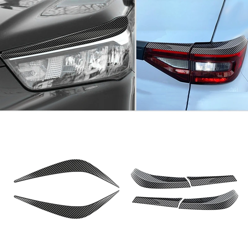 

Carbon Fiber Car Front Headlights Eyebrows Tail Light Eyebrow Cover Decorative Sticker for Toyota Raize 200 ROCKY Series