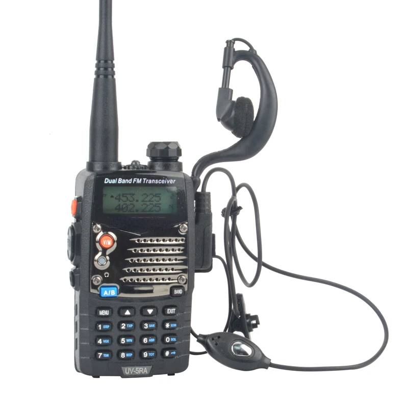 

Портативная рация, Двухдиапазонная портативная рация VHF/UHF 5 Вт 128 каналов, двухстороннее FM-радио с наушником