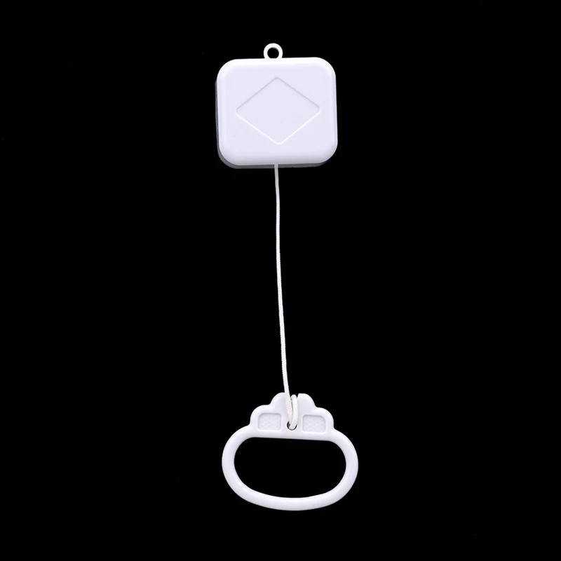 

1PC White Plastic Pull String Clockwork Cord Music Box Pull Ring Music Box Baby Infant Kids Bed Bell Rattle Toy Gift Hot Selling