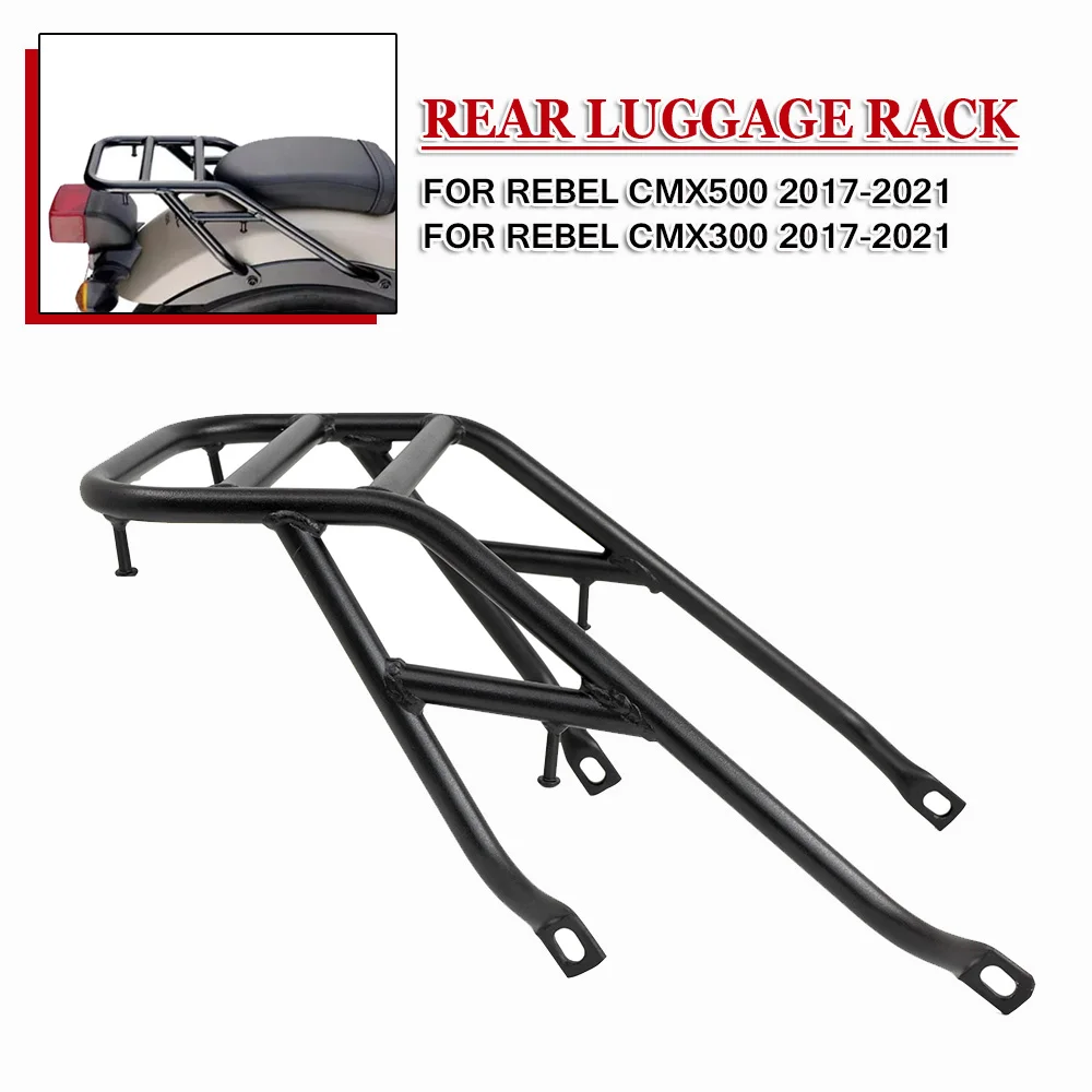 Motorcycle Rear Carrier Luggage Rack For Honda Rebel CMX 500 300 CMX500 CMX300 2017 2018 2019 2020 2021 Passenger Grab Handle