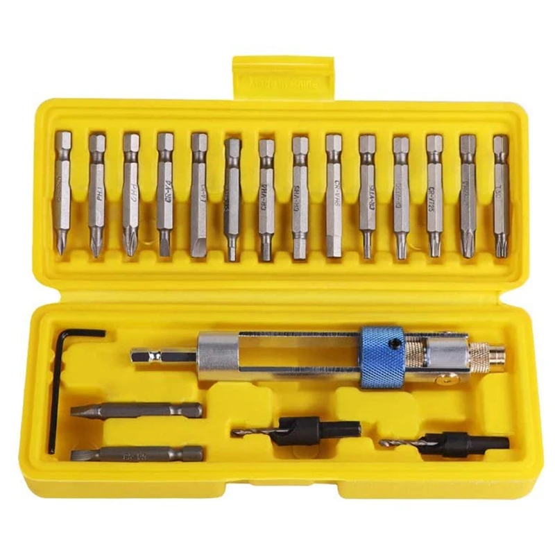 

20 Pcs/Set Half Section Drill Bit Rotary Multi Screwdriver Bit Set , Hex Key Quick Repair Tool Set