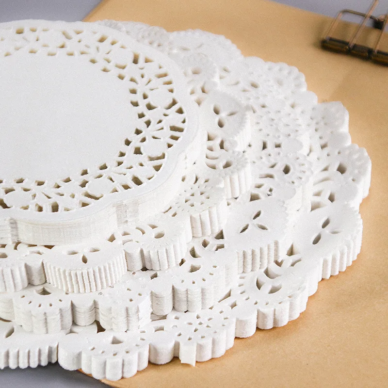 

100 Sheets White Hollow Lace Hand Account Decoration Scrapbooking Background Paper Junk Journal Envelope Diary Aesthetics Decor