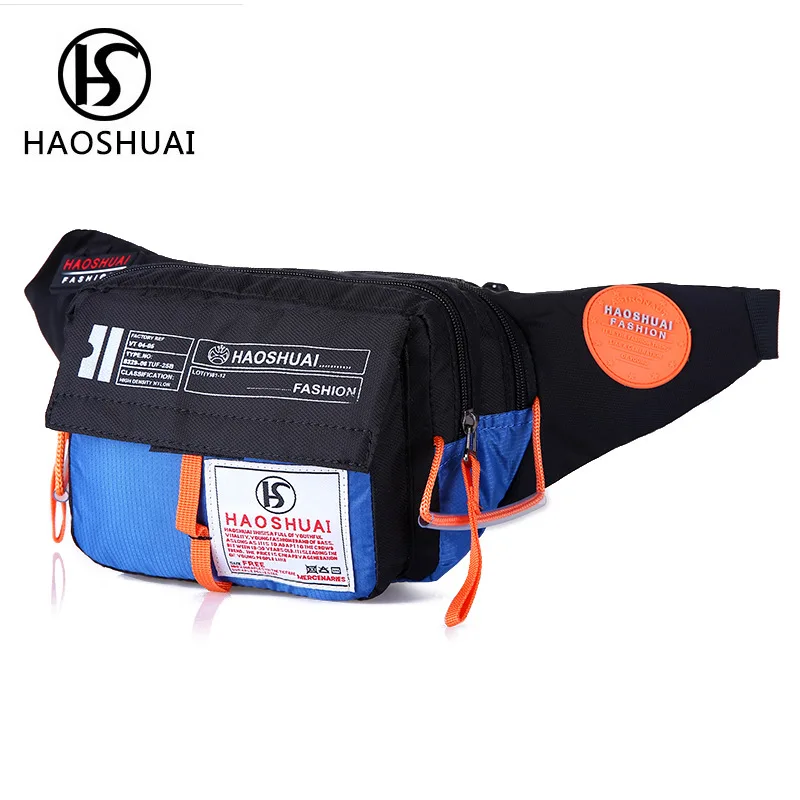 Trendy Sports Outdoor Belt Bag Unisex Casual Sports Fashion All-match Waterproof Waist Bag Men Handbag