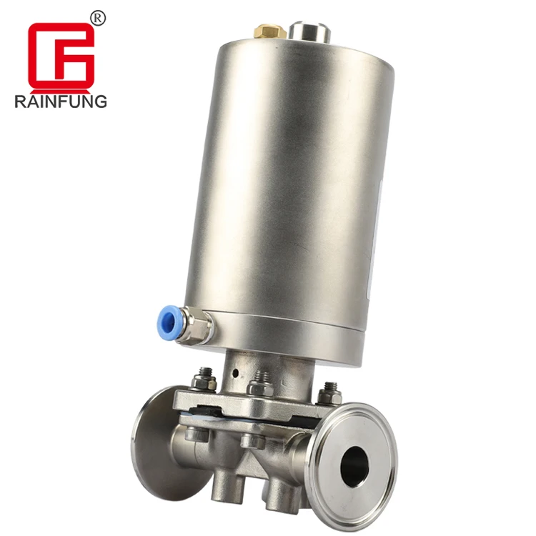 

Sanitary Hydraulic Water Valves 316L DN50 2" Actuator Automatic Valve Diaphragm Valve With Stainless Steel Actuator