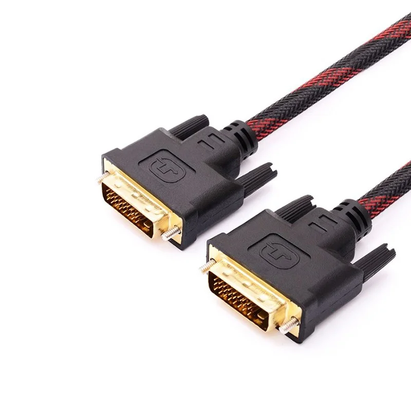

3m 5M DVI To DVI Cable Gold Plated DVI-D Cable 24+1 Male To Male M/M Connector for PC Projector Nylon Braided