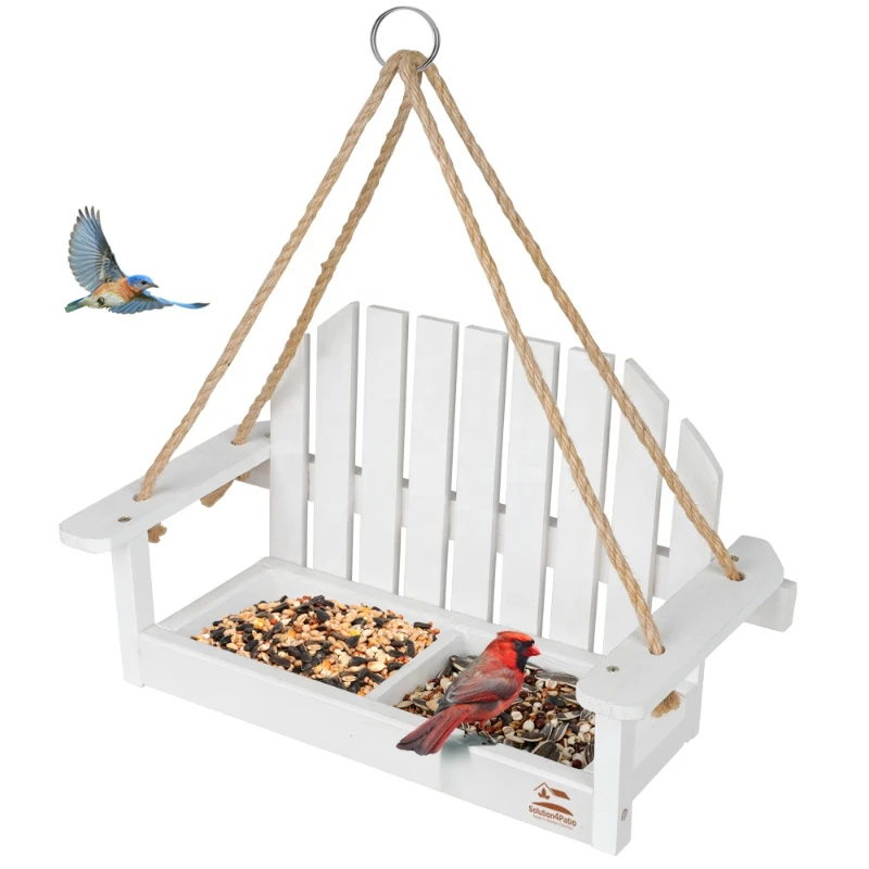 

Wide Large Outdoor Hanging Cedar Wooden Bird Food Squirrel Feeders