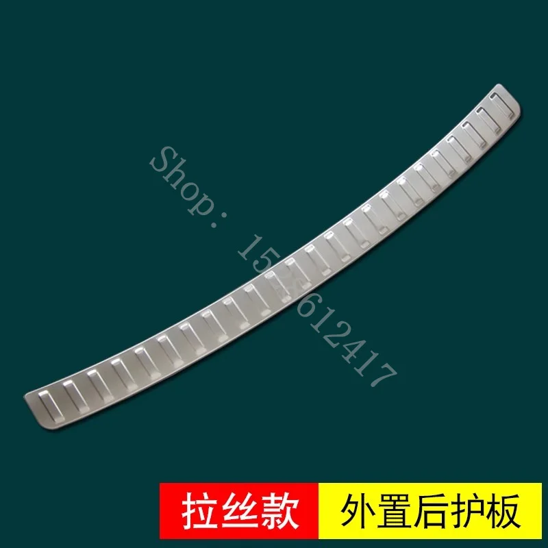 

Для Volkswagen Tiguan MK2 2017 2018 2019 ~ 2024 защита заднего бампера из нержавеющей стали, задняя защита багажника, накладка протектора, автомобильные аксессуары