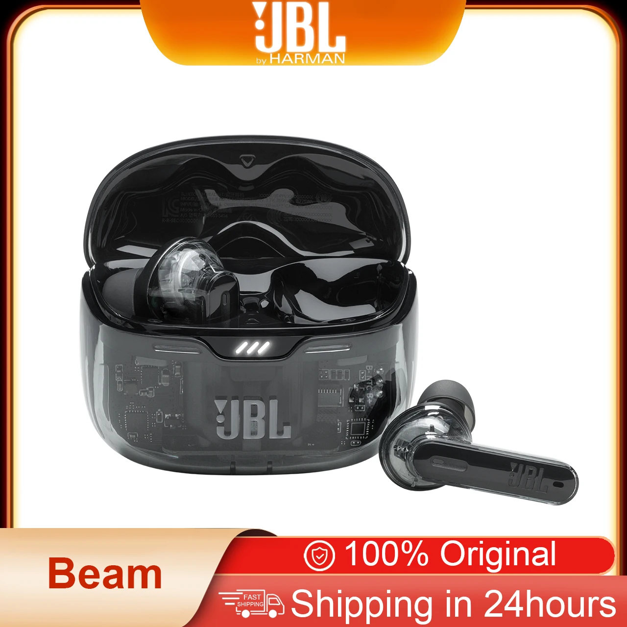 

JBL Tune Beam Noise Cancelling Earbuds ANC Deep Bass Earphones IP54 Waterproof Headphones Sport Headset with Mic 48H Playtime