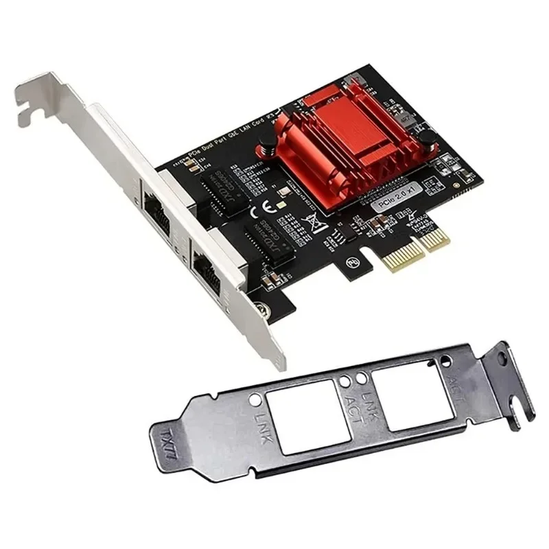 Двухпортовая PCIe Gigabit сетевая карта 1000M PCI Express Ethernet адаптер с 82576 двумя портами LAN NIC