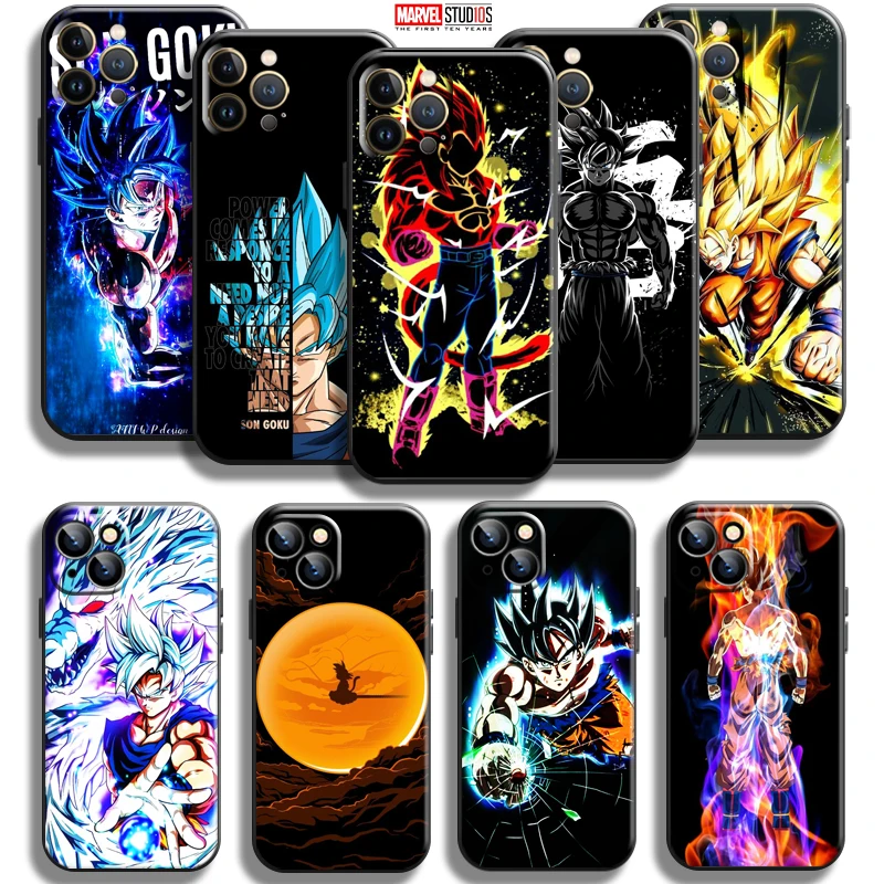 

Anime Dragon Ball Goku For Apple iPhone 13 12 11 Pro Mini X XR XS Max SE 5 5s 6 6S 7 8 Plus Phone Case Carcasa Soft