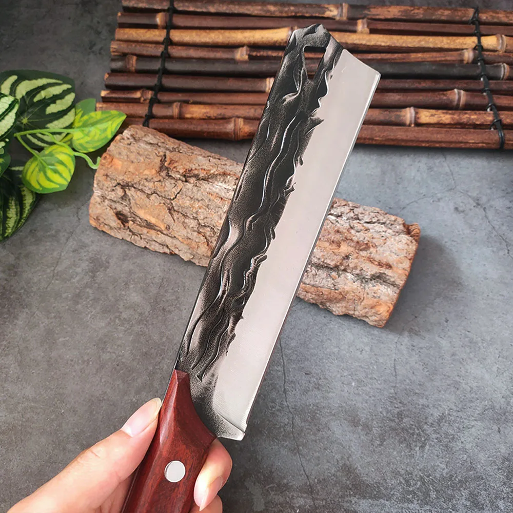 Нож шеф-повара из марганцевой стали для резки леса