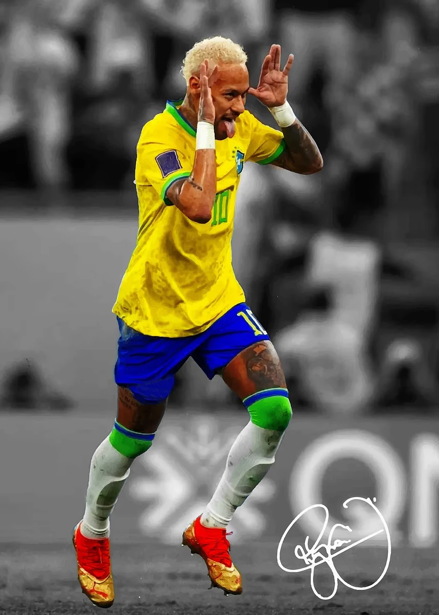 

Портретный постер футболиста на холсте