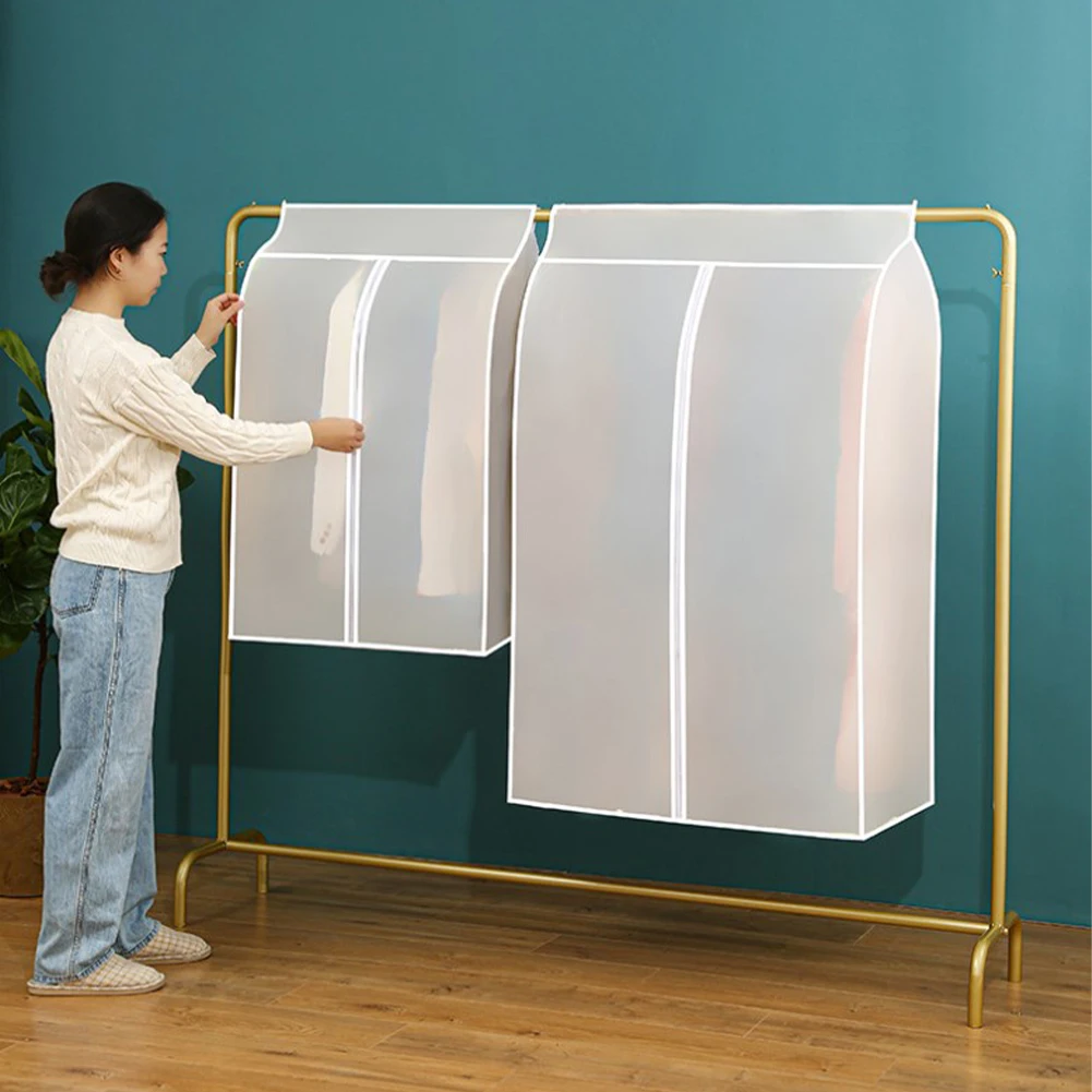 

S/M/L/XL Clothing Dust Cover Dress Clothes Garment Dust Covers Hanging Organizer Waterproof Jacket Coat Dustproof Protector