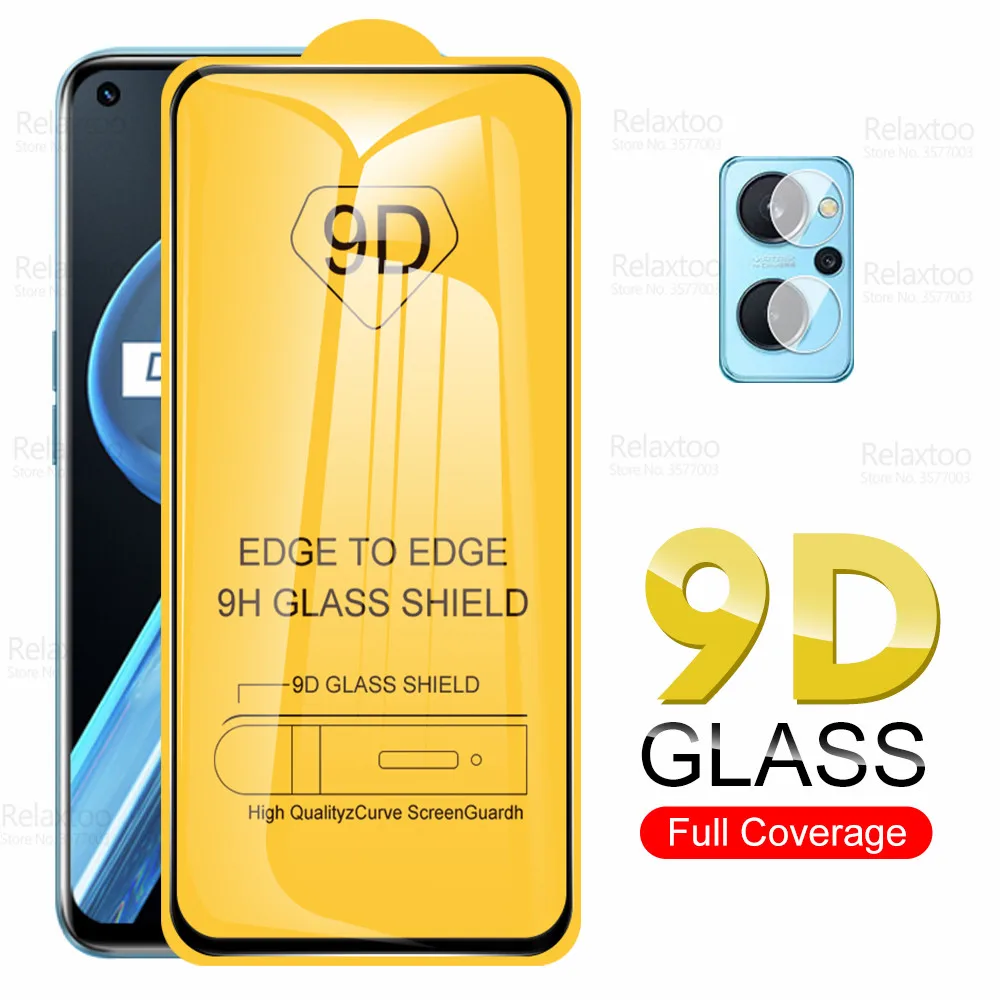 

2 в 1 закаленное стекло 9D для камеры Realme 9i, защита экрана Realme9i 9 i Realmy Realmi 9 Pro Plus Realme9 Pro + защитная пленка
