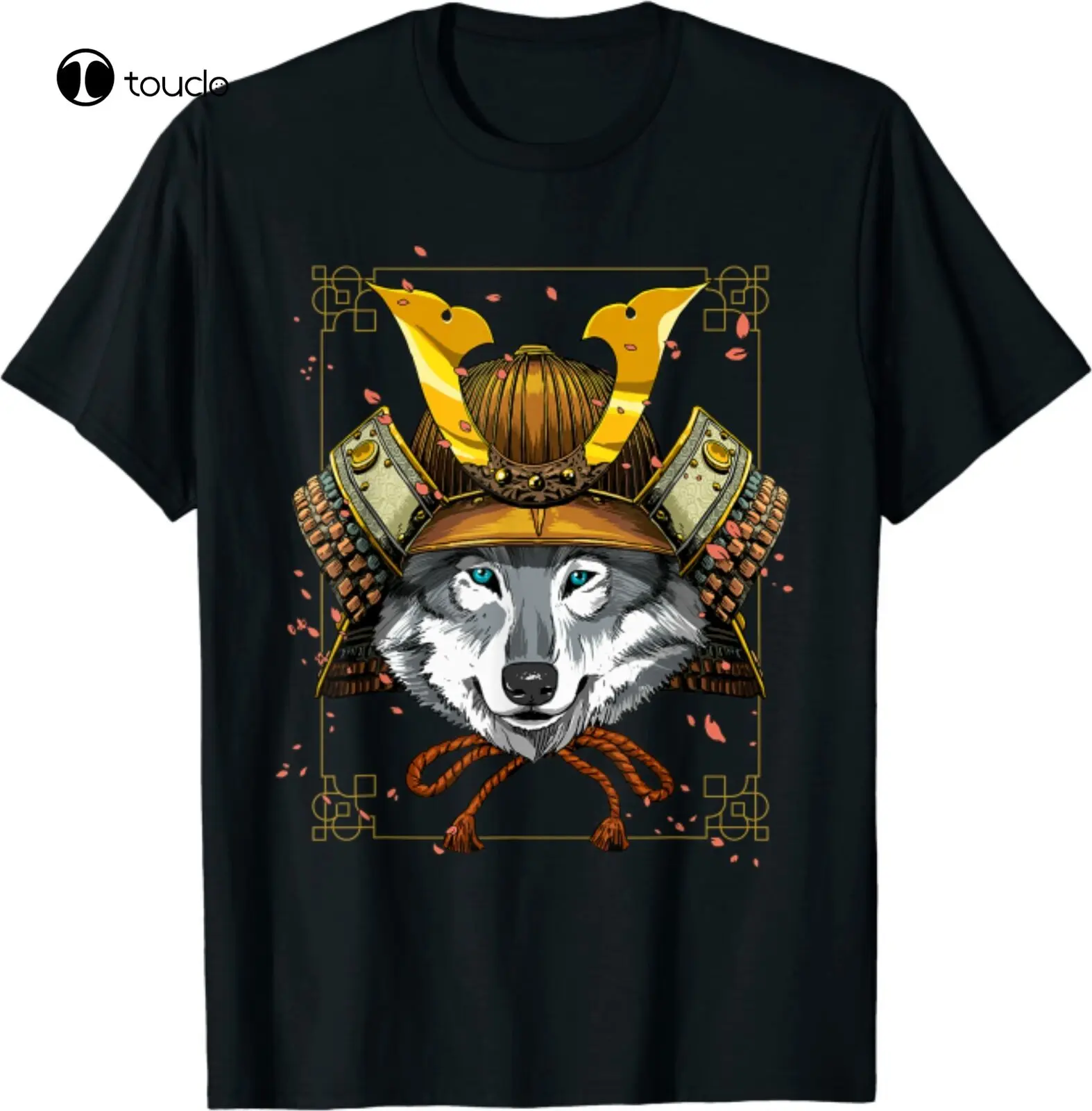 

Samurai Wolf Warrior Samurai Japanese Graphic Lovers Gift T-Shirt Black S-3Xl Custom Aldult Teen Unisex Fashion Funny New Unisex