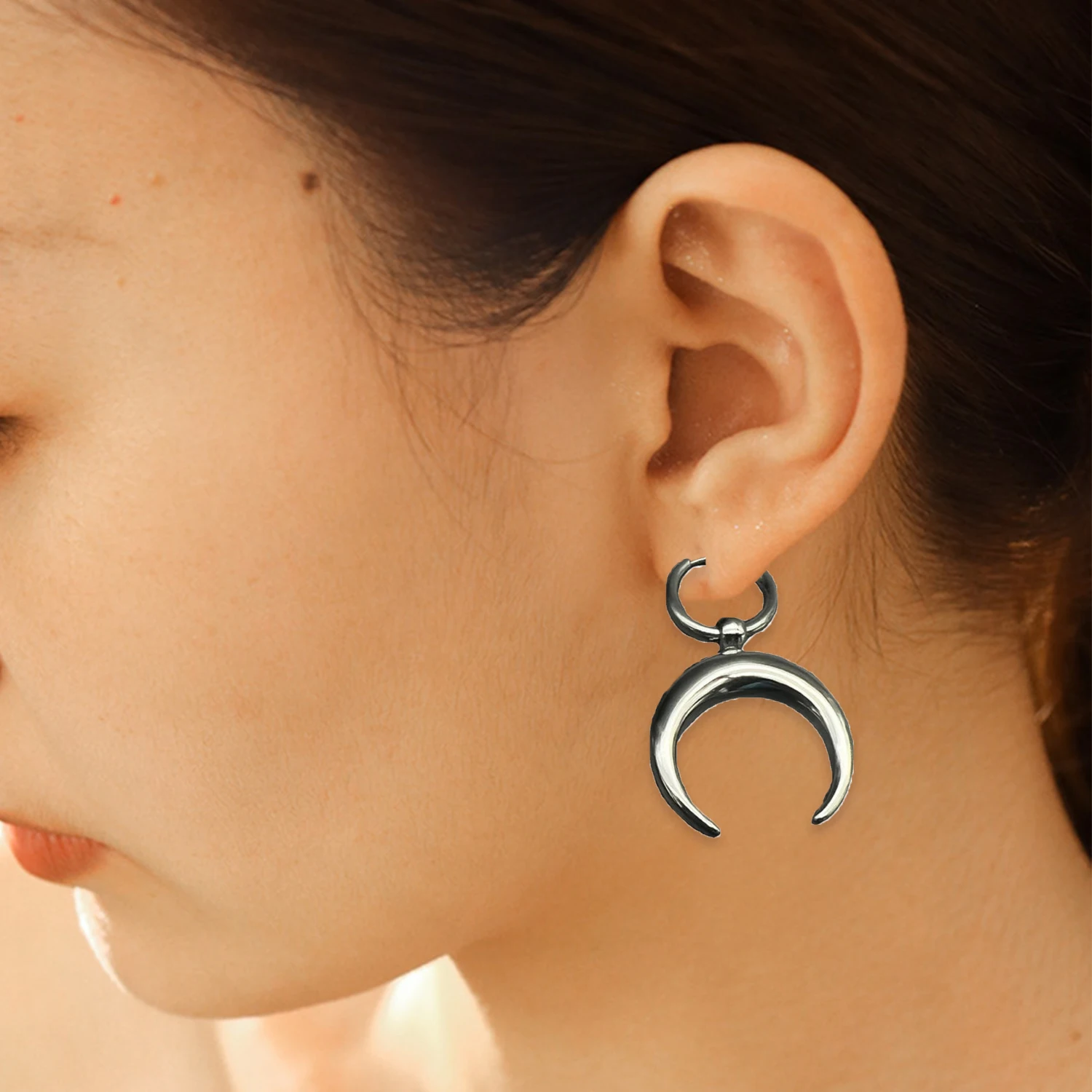 Серьги-кольца в стиле хип-хоп Харадзюку с Луной винтажные минималистичные