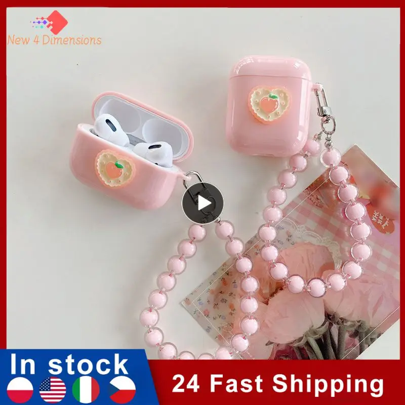 

1 ~ 10 шт. Уникальный 3d мультяшный дизайн, милые наушники, противоударные и амортизирующие, высококачественный материал, футляр для наушников, персик