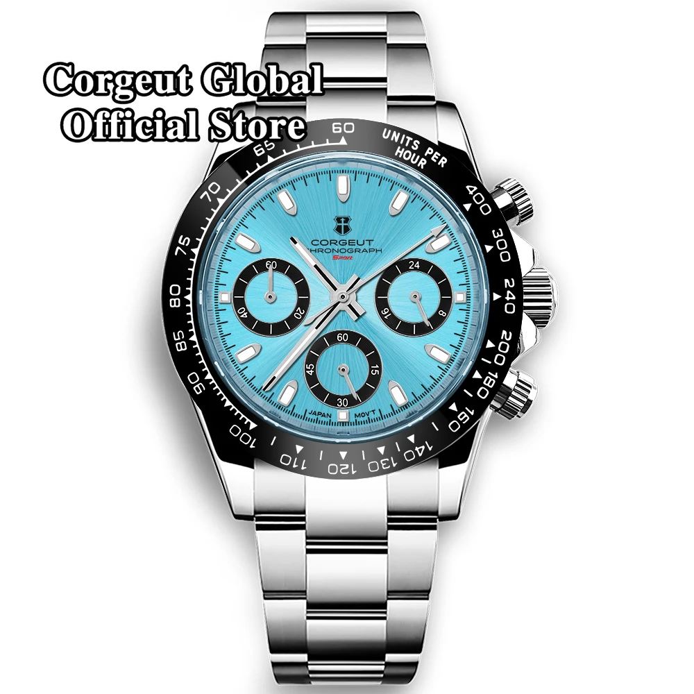 

Corgeut Men Watch Sport 24 hours Multifunction Watches Top Brand Luxury full chronograph Quartz Clock Men Relogio Masculino