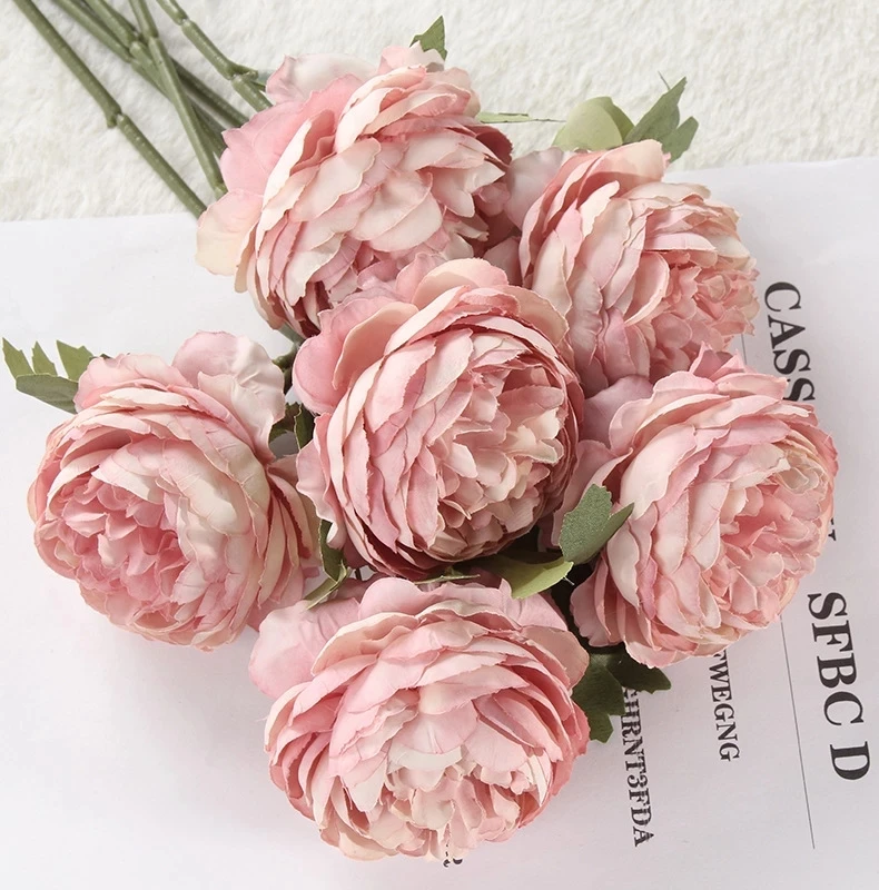 

1/3/5 Piece 30cm Artificial Flower Single Peony Flower Wedding Outdoor, Home Decor, Wedding Decor, Garden Decor