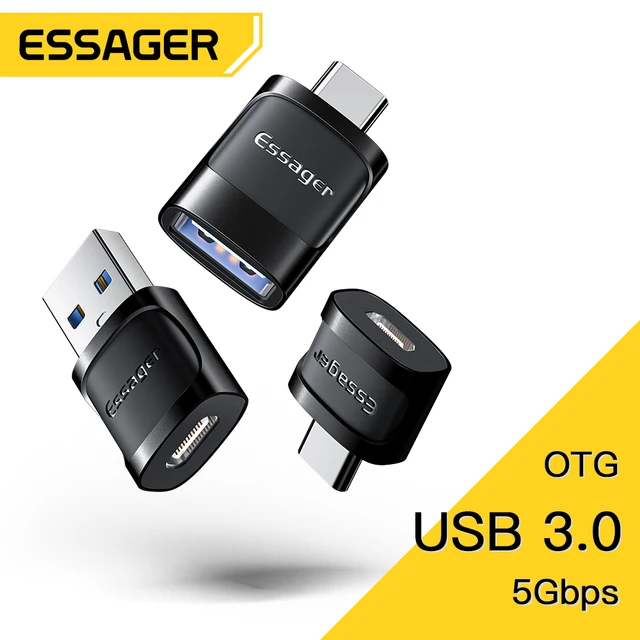 Essager OTG Type C To USB Micro USB To Type C Adapter OTG USB To Type C Adapter For Macbook Xiaomi HUAWEI Samsung OTG Connector 1