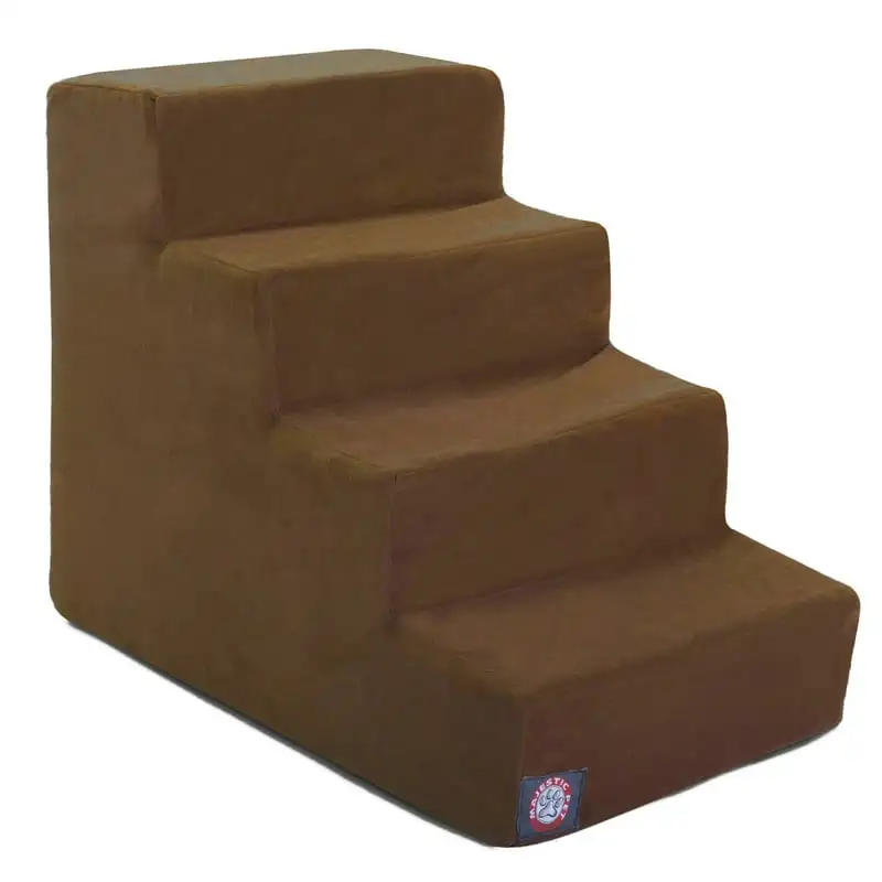 

Suede Pet Stairs Soft Foam Step Steps for Dogs & Cats Perfect for Bed & Sofa