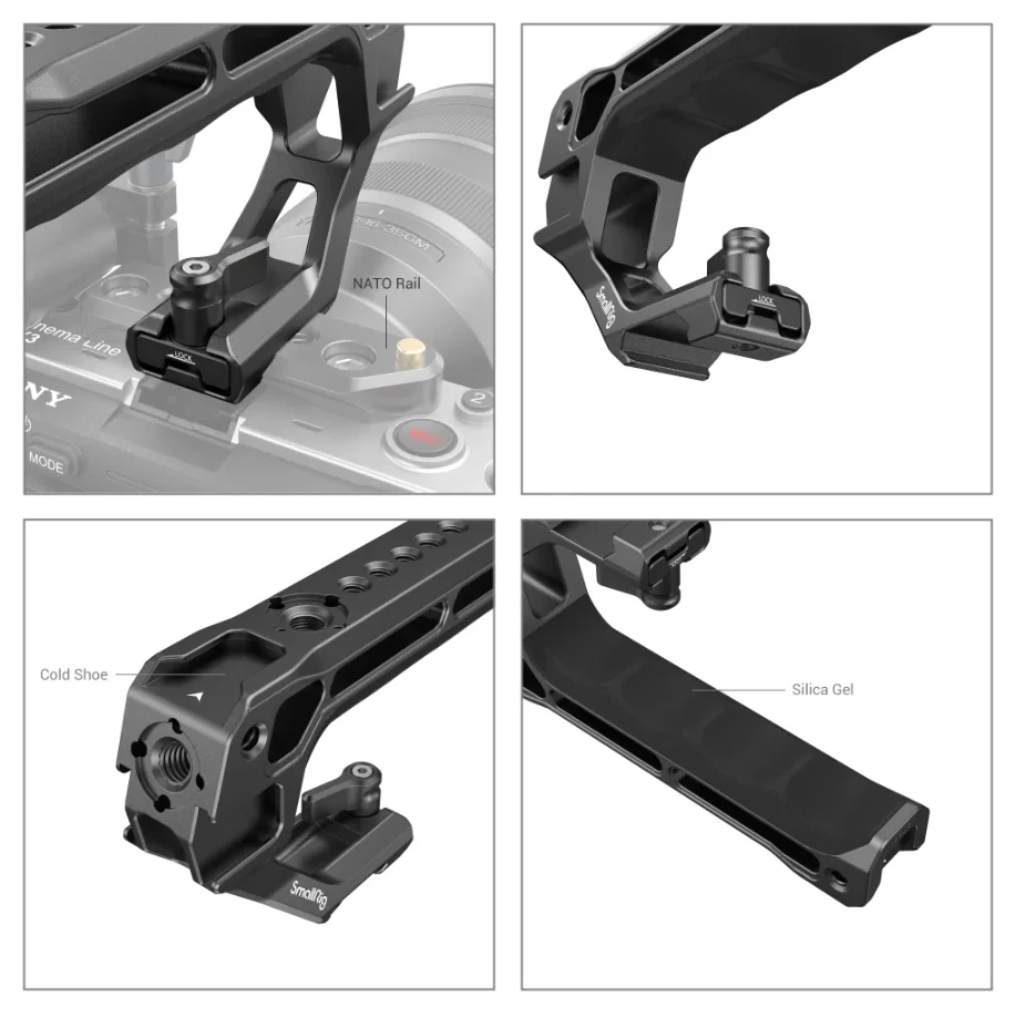 Верхняя ручка SmallRig NATO (Lite) с холодным башмаком для цифровой зеркальной камеры Sony