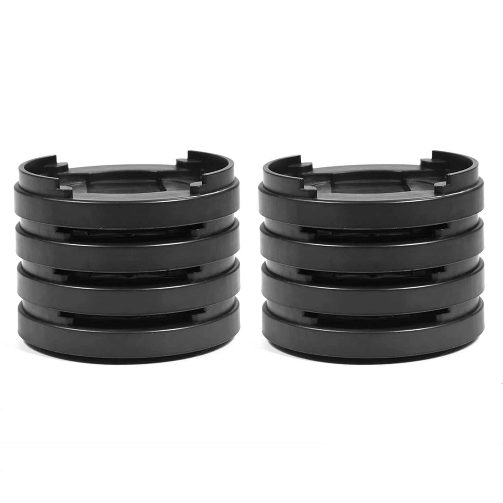 

8pcs set Plastic MultiSlot Furniture Leg Skid Resistance Pad NonSlip Bed Stopper Foot Mat for Table Desk Sofa Chairs (Black)