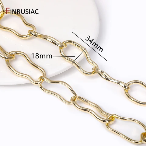 FINRUSIAC Золотые цепи из латуни для бижутерии