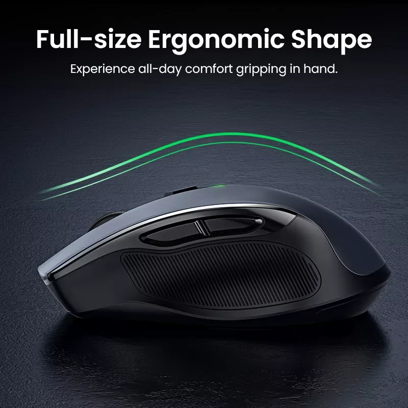 

UGREEN Wireless Mouse Bluetooth 5.0 Mouse Ergonomic 4000 DPI Silent 6 Buttons For MacBook Tablet Laptop Mice Quiet 2.4G Mouse