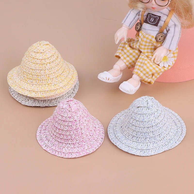 

Миниатюрная искусственная соломенная шляпа для кукольного домика, миниатюрная кукольная шляпа, украшение для кукольного домика «сделай сам», декоративные аксессуары для кукольного домика