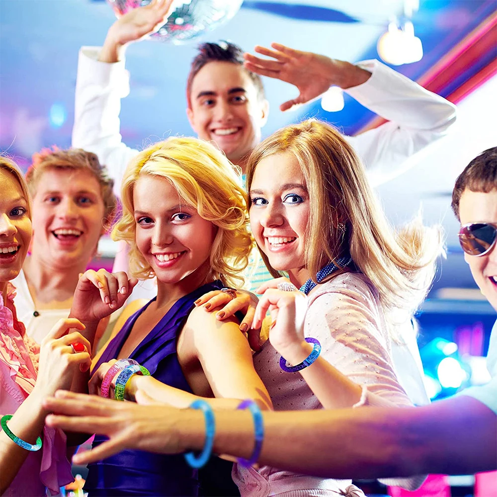 10 шт. светодиодные браслеты светящиеся в темноте с подсветкой палочки