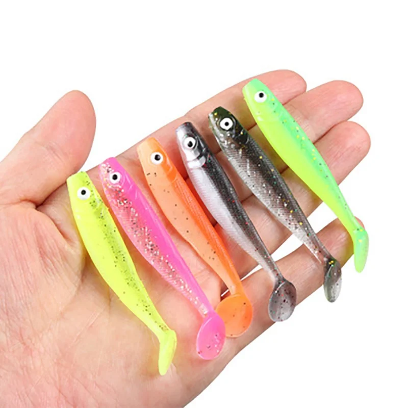 

For Bass Trout Panfish Artificial Baits Portable Lightweight with Hook Slots Soft Lures Multipurpose Multifunctional señuelos
